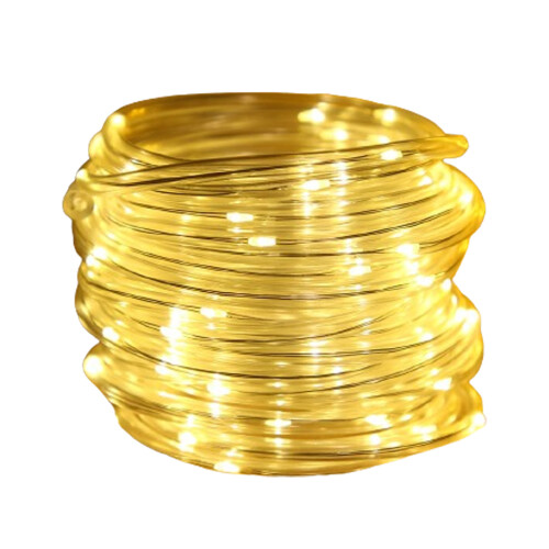 Solar Rope Lights Outdoor Decorative, IP67 Waterproof, Adjustable Brightness, Memory Function, Timing Function for Patio, Christmas, Wedding, Pool, 32