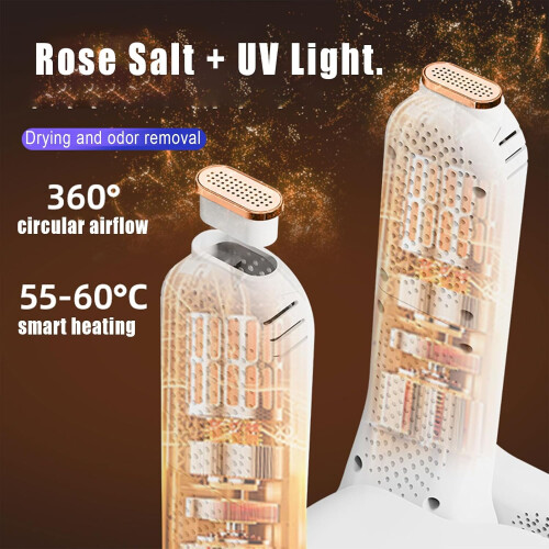 Boot Dryer and Shoe Dryer with Dual Bracket, 360 Safe Heating, Smart Timer, Foldable Quiet Design 1
