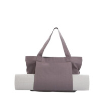Yoga bag for yoga and Pilates mats, large capacity, washable, lightweight, foldable, for travel and fitness (Grey)