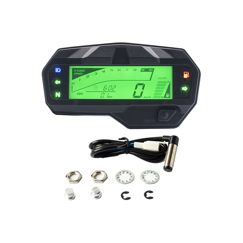 Universal Motorcycle Lcd Digital Meter Speedometer Odometer Tachometer 4852424147771