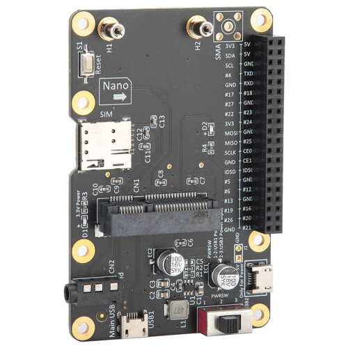 Mini 3G/4G/LTE-module HAT draagbare USB-uitbreidingskaart met sleuf Verti