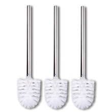 Pack of 3 Toilet Replacement Brush Head White Stainless Steel Toilet Brush Replacement Toilet Brush