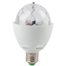 Meerkleurige roterende discolamp, energiebesparende LED-kristallamp voor E27-fitting, automatische kleurverandering en rotatie voor huis- en