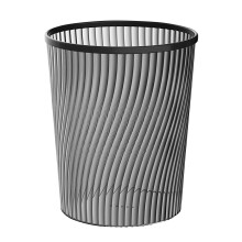 Modern Textured Trash Can with Reinforced Base for Bathroom, Kitchen & Office Odor Resistant Translucent Bin (C Purple)