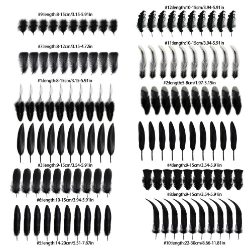 Natural Craft Feather for Dream Catchers Wedding-Black tip 1