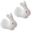 Set of 6 Ceramic Rabbit Chopstick Rest Holder White 5