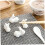 Set of 6 Ceramic Rabbit Chopstick Rest Holder White 3
