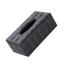 Elegante PU-lederen tissue-organizers voor een nette en-Zwart