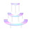 Large 3 Tiers Acrylic Display Risers-Colorful semicircle 1