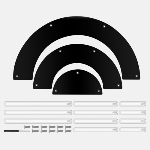 Large 3 Tiers Acrylic Display Risers-Colorful semicircle 2