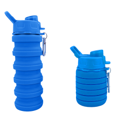 Reusable Silicone Collapsible Water Bottle, Portable Leak-Proof Travel Water Bottle For Outdoor Activities, Space Saving Design Bpa Free 500Ml Shatter