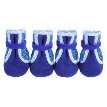 Ensemble de chaussures antidérapantes pour chiens,-Bleu XL