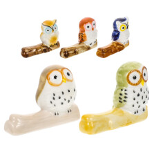 5 pieces partial cat chopstick holder made of ceramic for dining table to stabilize chopsticks and spoons for Asian