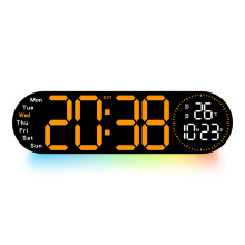 Digitale wekker LED digitale klok met dubbel alarm-Oranje