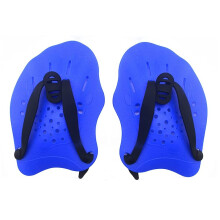 1 Pair of Swimming Training Hand Paddles with Adjustable Straps Swimming Training Aid for Adults  Unisex Blue