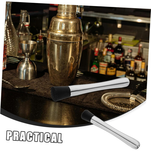 Stainless Steel Cocktail Muddler and Lemon Squeezer Bartender Tool for Home Bar Drinks 1