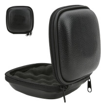 Estojo para carretel de pesca em couro PU impermeável de alta qualidade, resistente a impactos e durável, com interior acolchoado.