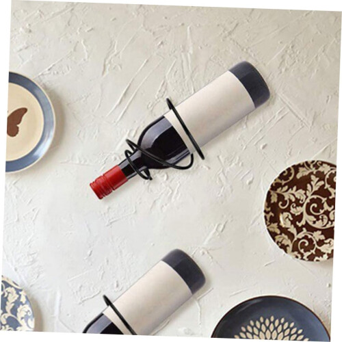 4Pcs Wall Mounted Wine Rack Set, Sturdy Single Bottle Holders for Home Bar and Kitchen Storage Space Saving Decor 2
