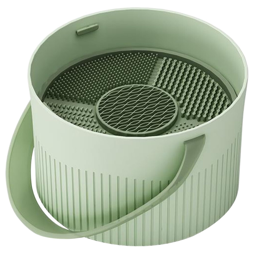 Makeup Brush Cleaner with Drying Holder, MultiTextured Cleaning Bowl for Deep Clean Cosmetic Brushes