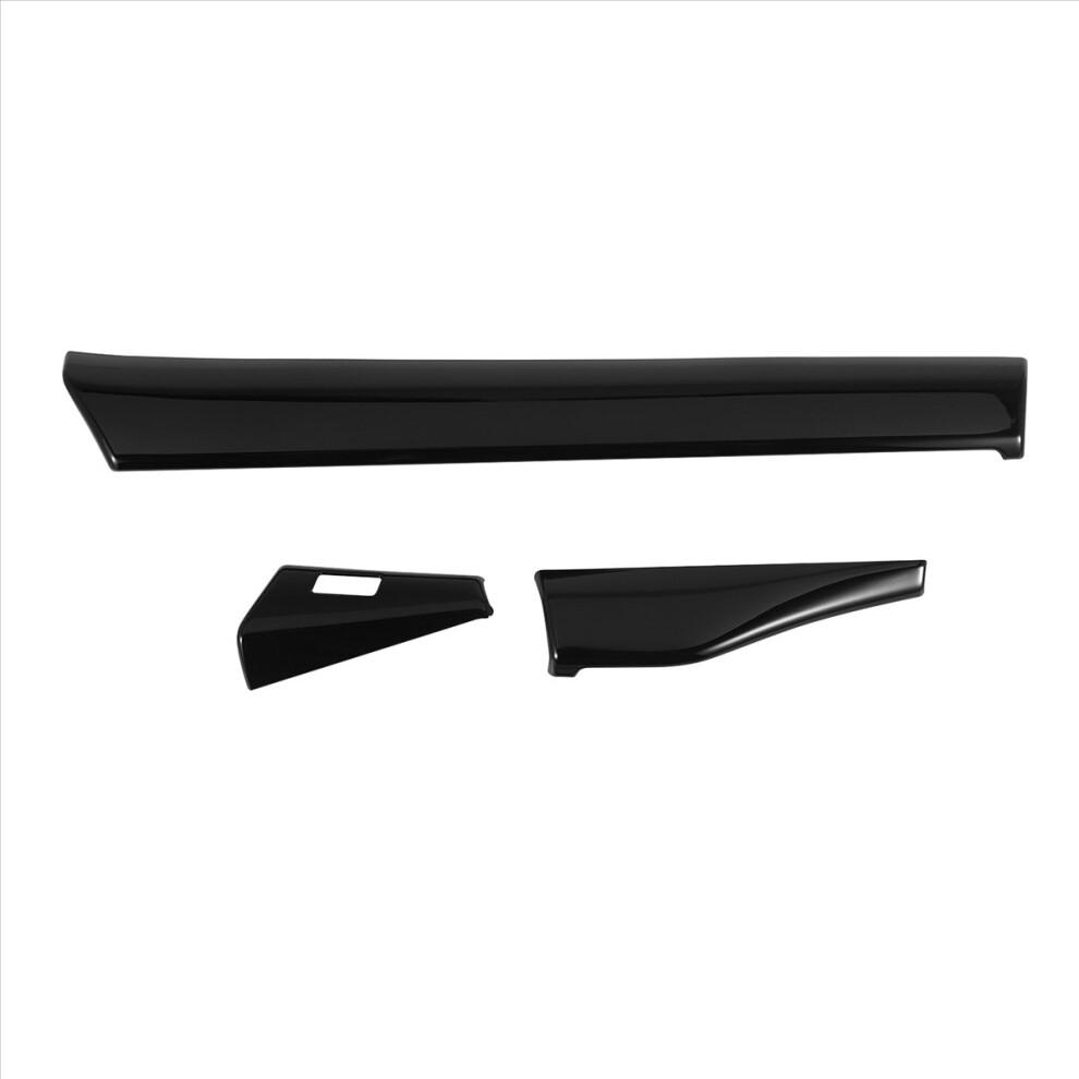 3Pcs Car Glossy Center Console Dashboard Panel Decorative Cover Black 4853907528988