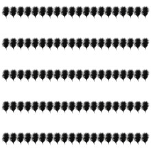 100Pcs Black Feather Decoration For Hat-Black full velvet