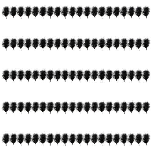 100Pcs Black Feather Decoration For Hat-Black full velvet