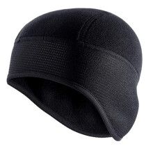 Unisex Winter Black Skull Helmet Liner Cycling Ear Protection Windproof Fleece Snow Ski Hat Outdoor Sports