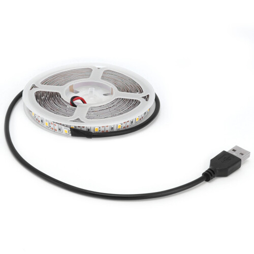 Λωρίδα φωτισμού Chic USB Led, Elegant4.9Ft480LEDs Ζεστό λευκό κορδόνι χωρίς κουκκίδες για 1