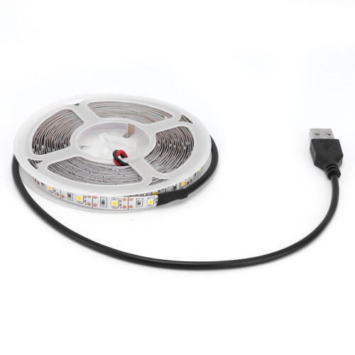 Λωρίδα φωτισμού Chic USB Led, Elegant4.9Ft480LEDs Ζεστό λευκό κορδόνι χωρίς κουκκίδες για 2