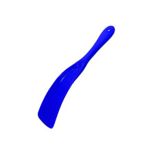 Ergonomic Short Handle Plastic Shoe Horn for Elderly Easy Shoe Wearing at Home Blue