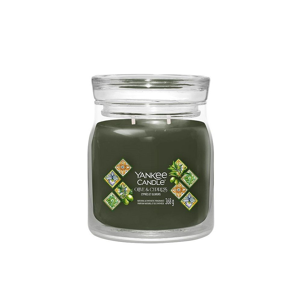 Yankee Candle - Olive & Cypress Signature Medium Jar (368G)