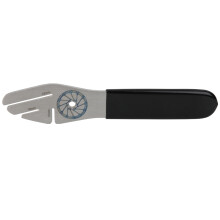 Fourche de centrage de rotor de vélo, outil d'alignement de rotor de frein à disque de vélo avec trois réglages d'ouverture et poignée revêtue