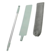 Extendable Microfiber Duster with Bendable Removable Head for Quick Dust Removal on Ceilings and Blinds (1 Set)