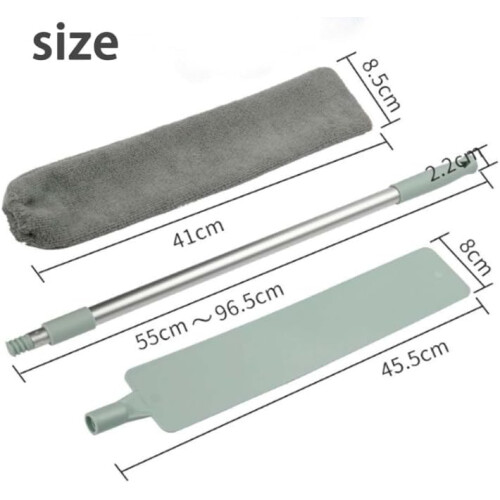 Extendable Microfiber Duster with Bendable Removable Head for Quick Dust Removal on Ceilings and Blinds (1 Set) 2