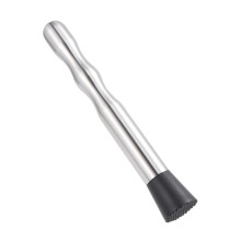 Stainless Steel Cocktail Muddler with Durable Plastic Head for Mixing Drinks and Crushing Ice at Home Bar