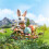 Garden Stake Outdoor Decoration Easter Eggs Rabbit and-OH831 7