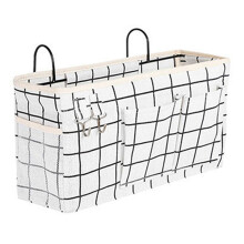 Convenient Bedside Organizer Pouch for Books and Accessories-D