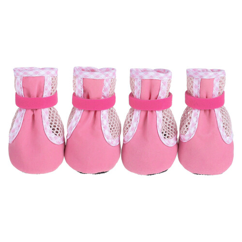 Botte durable pour animaux de compagnie avec sangles-Rose XL