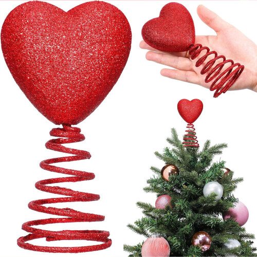 Elegant Valentine Tree Toppers Romance Red Heart Spring-Style A 2