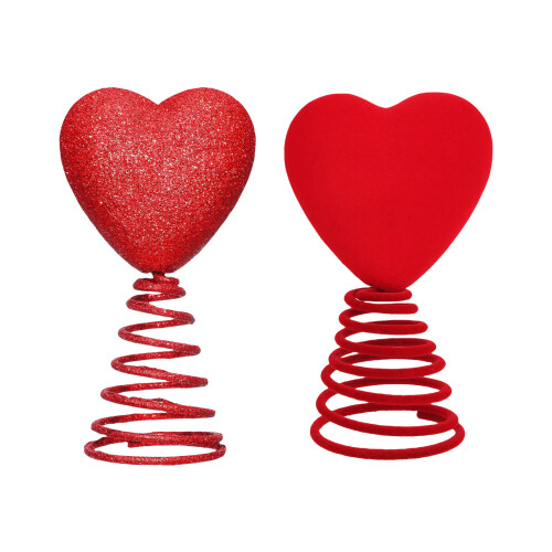 Elegant Valentine Tree Toppers Romance Red Heart Spring-Style A 1