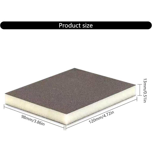 Flexible Sponge Sanding Block Discs Double Sided Sandpaper Assorted Grit Sanding Tool Suitable for Woodworking 2 Pieces Ref: 6492 2