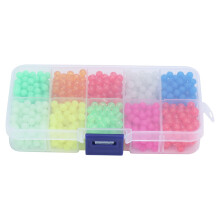 Glowinthedark fishing stopper beads, 1000 pieces, luminous stopper bead set, colorful block beads, glowing fishing beads, fishing accessories