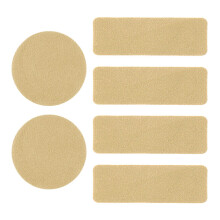 Shoe Patches Set of 6 Self Adhesive Heel Toe Sneaker Hole Fix Anti Wear Light Yellow