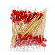 Heart Shaped Toothpicks for Appetizers and Cocktails, Decorative Party Picks Red