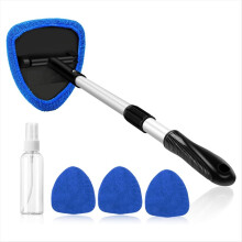 Gereedschap voor het reinigen van autoruiten, herbruikbaar en wasbaar microvezeldoekje.