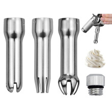 Cream Dispenser Replacement Nozzles Set of 3 for Baking Dessert Cake
