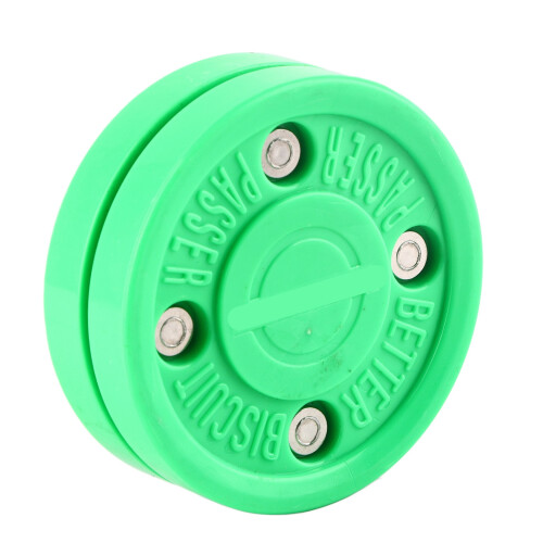 Eishockey-Puck, Polyoxymethylen, grün, 2