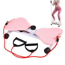 Exercise Twist Board, Twist Board for Exercise Abdominal Exercise Board Home Fitness Pull Tool, silent fitness equipment for men and women Pink