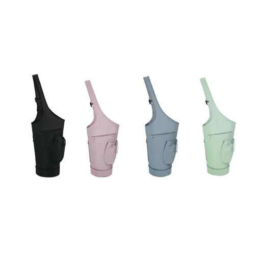 Yoga Mat Holder Bag with Adjustable Shoulder Strap (Black)
