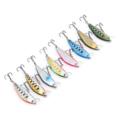 Δολώματα ψαρέματος Minnow Popper, αγκίστρια από ανοξείδωτο ατσάλι με ειδική δόνηση για 1